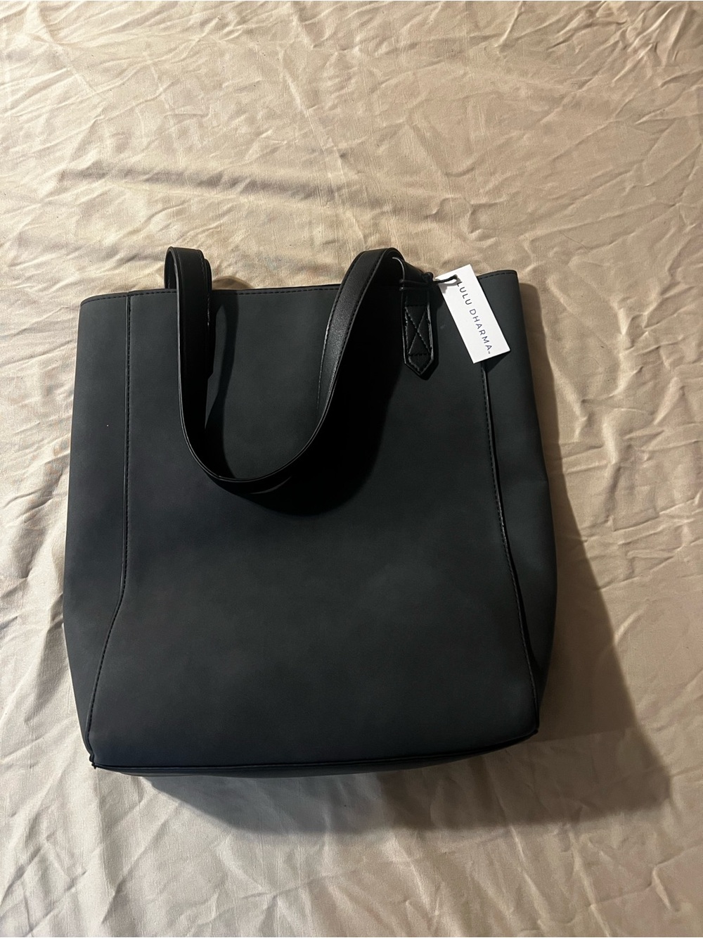 Minimalist Black Tote Bag by Lulu Dharma